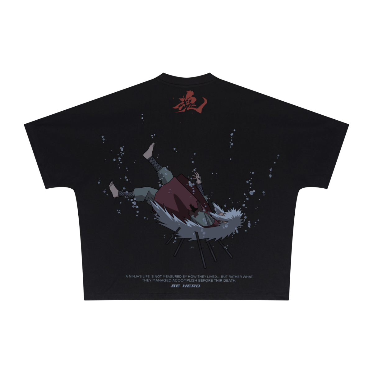 270GSM Unisex Batwing Sleeve T-shirt Black