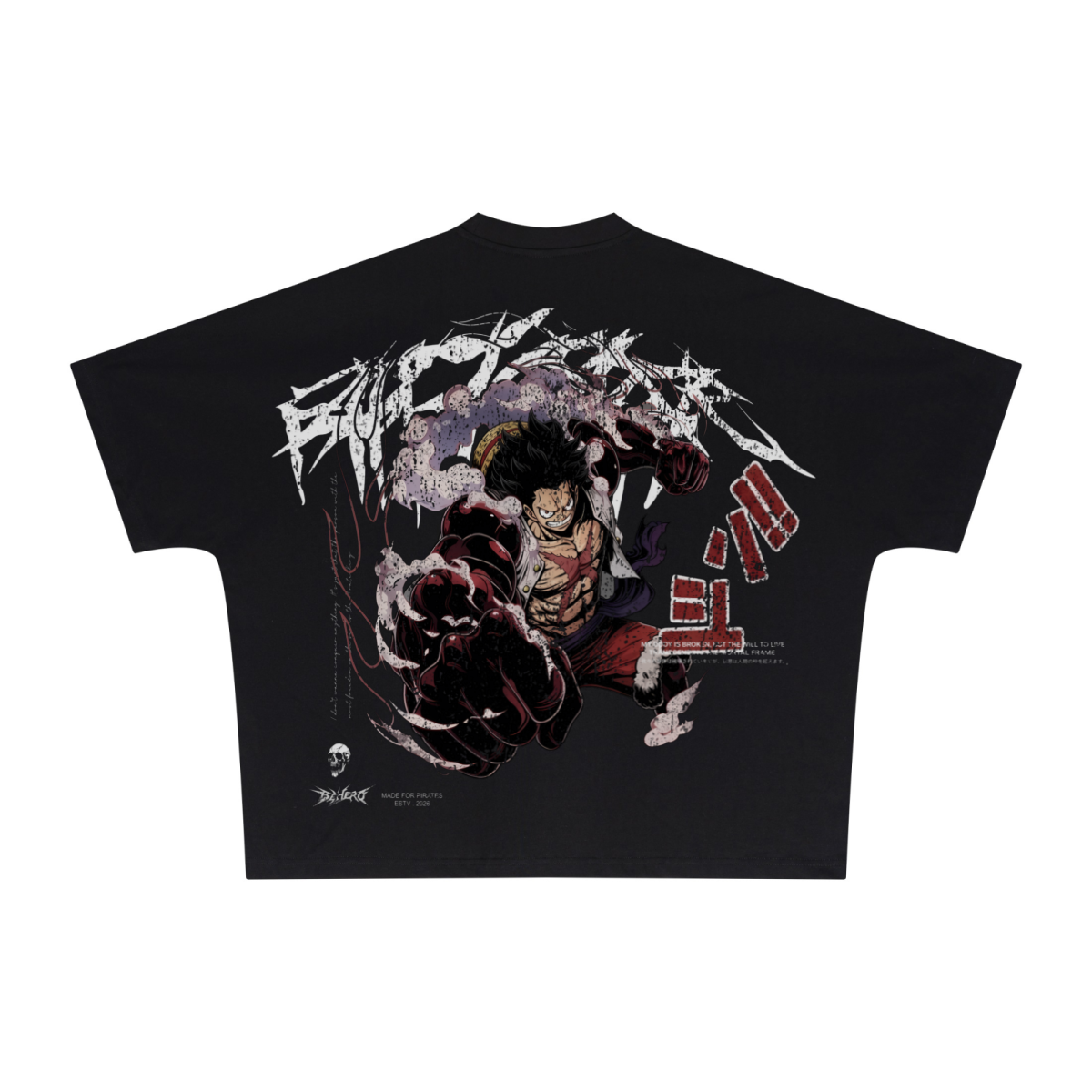 270GSM Unisex Batwing Sleeve T-shirt Black