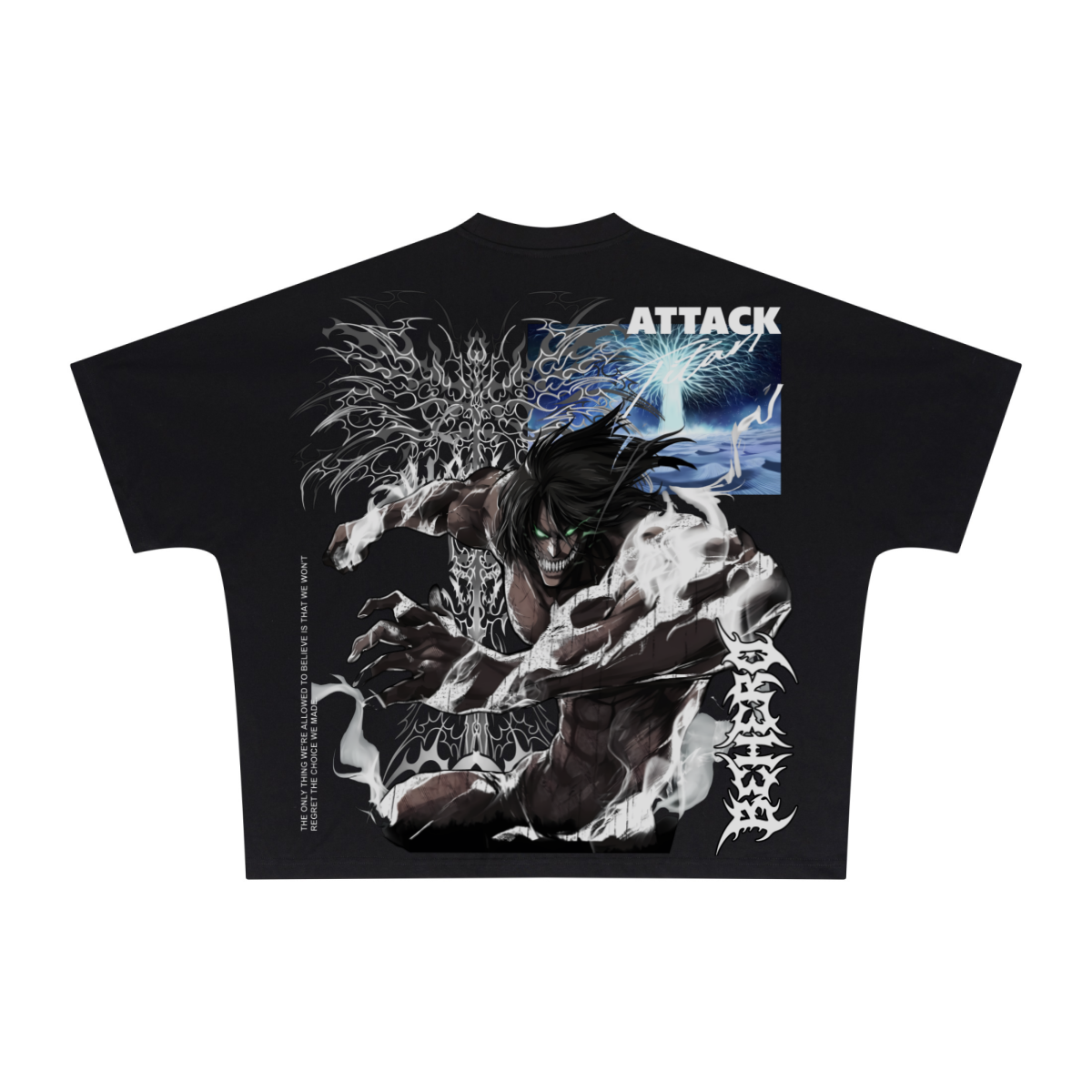 270GSM Unisex Batwing Sleeve T-shirt Black