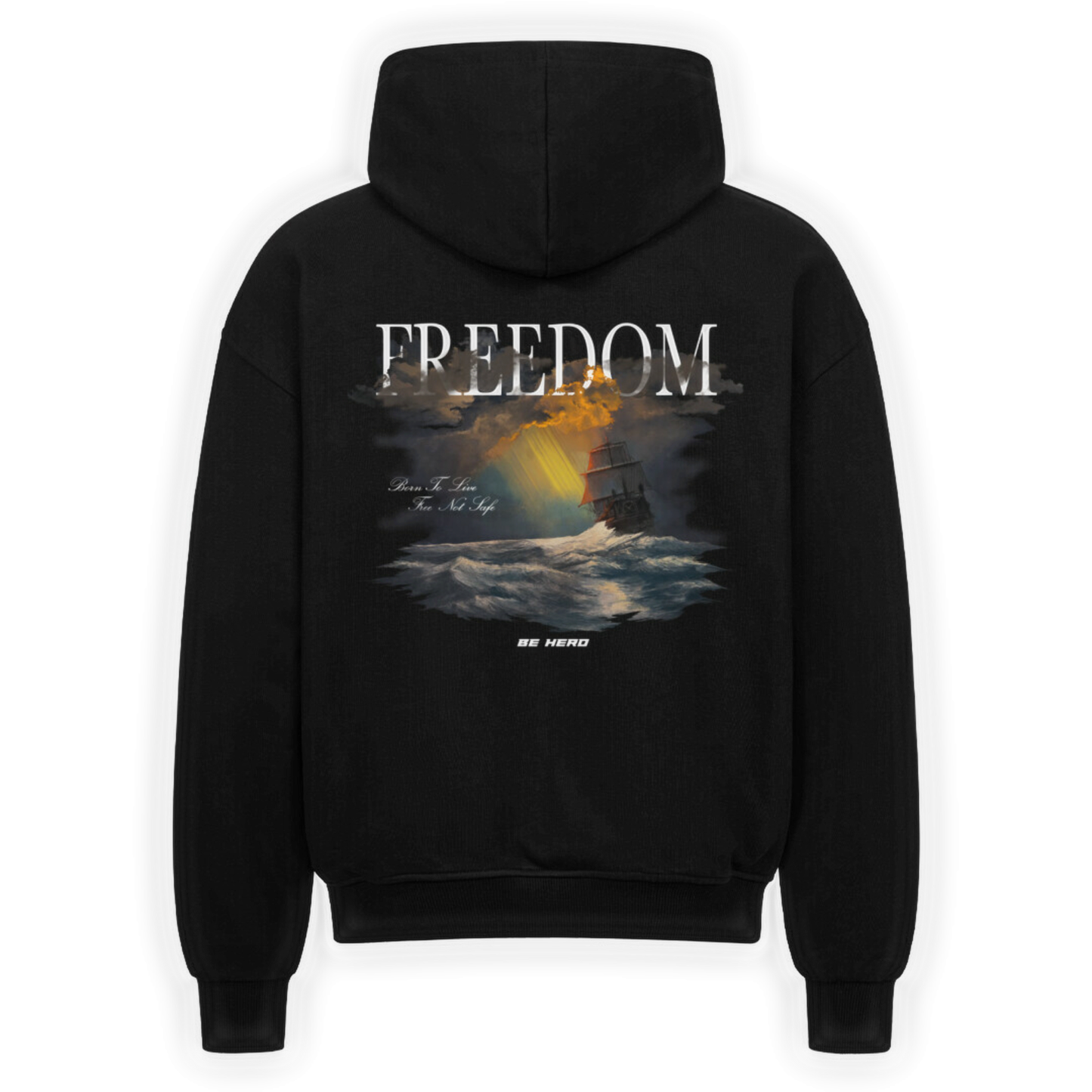 "BORN TO LIFE FREE V2" ZIP HOODIE